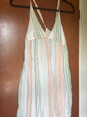 O'Neill Pastel Striped Spaghetti Strap Sundress